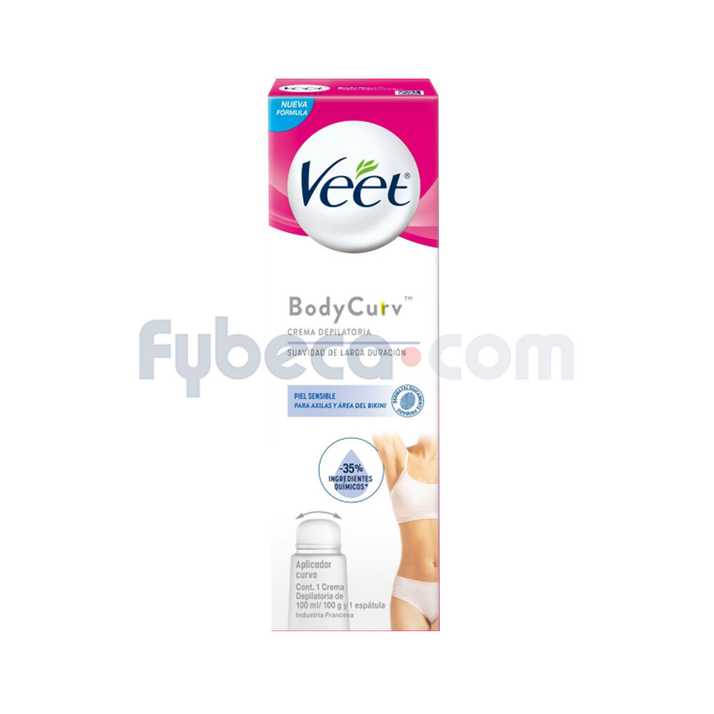 Crema Depilatoria Veet Piel Sensible Bikini Y Axilas 100 Ml Unidad