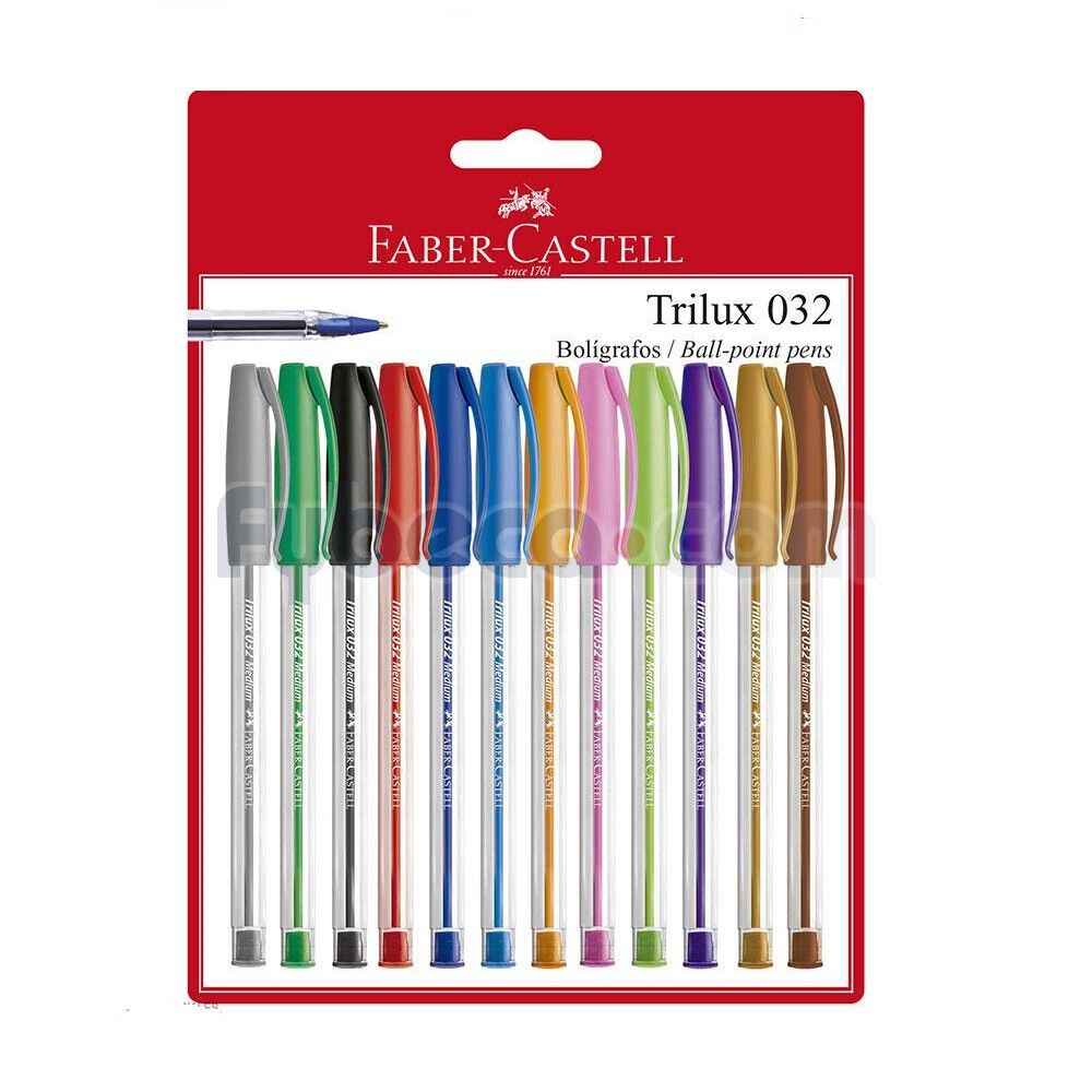 Boligrafo-Medio-Trilux-#032-12-Colores-343222/11-Bo.F.32Bl-imagen