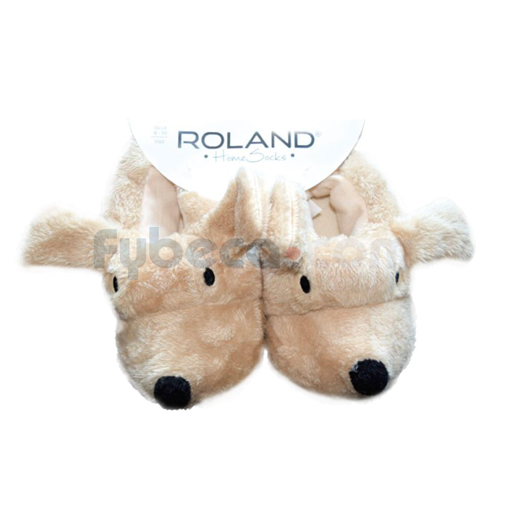 Pantufla-Roland-Diseño-De-Perrito-Beige-Talla-6---8-Unidad-imagen