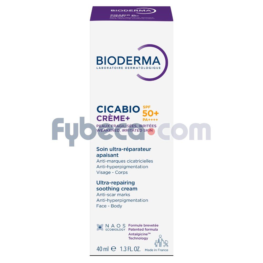 Cicabio-Crema+-SPF50+---Crema-calmante-reparadora-con-SPF-imagen-2