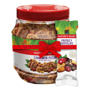 Cinnamon-Pecan-Y-Frutas-Y-Chocolates-Natures-Heart-350-G-/-35-G-Paquete-imagen