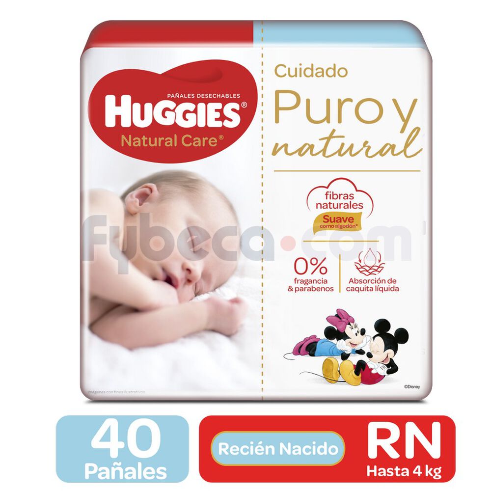 Comprar Pañales Huggies Natural Care Etapa 0/Recién Nacido