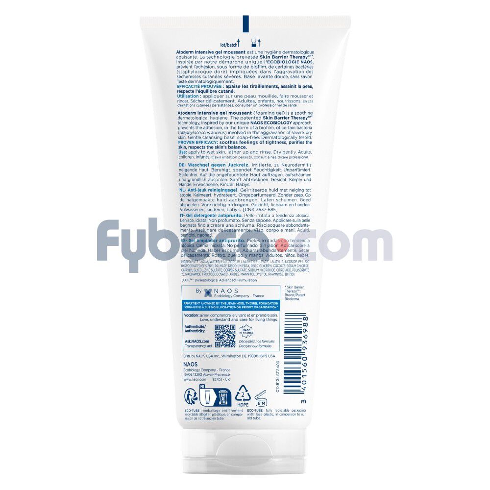 Atoderm-Intensive-Gel--Moussant-200ml---Gel-limpiador-antiprurito-imagen-2