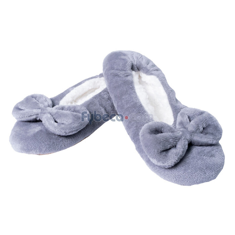 Pantuflas-Roland-Homesocks-Básica-Gris-Para-Dama-Talla-M-Unidad-imagen
