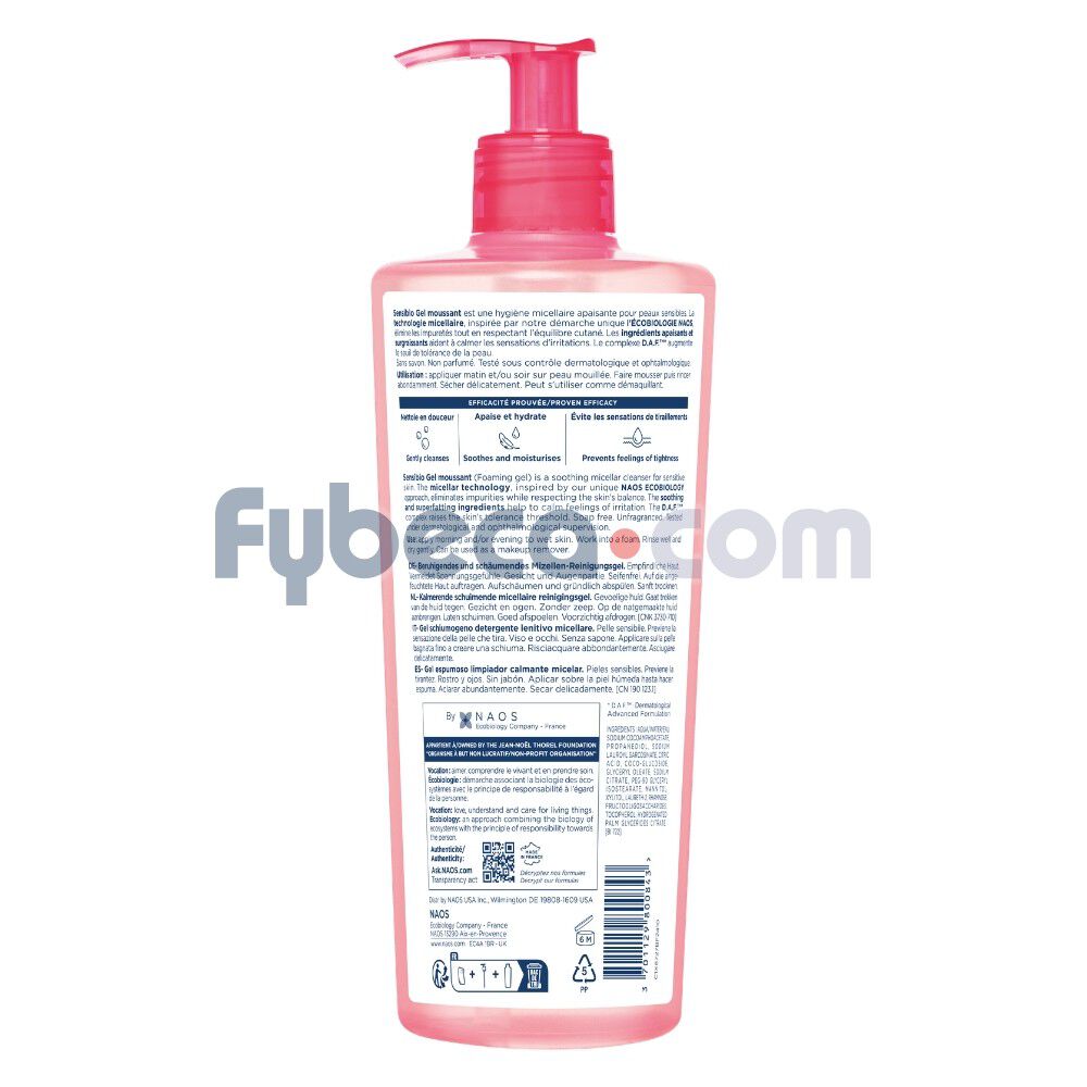 Gel-Micelar-Limpiador-Sensibio-Gel-Moussant-500-Ml-Unidad-imagen-2