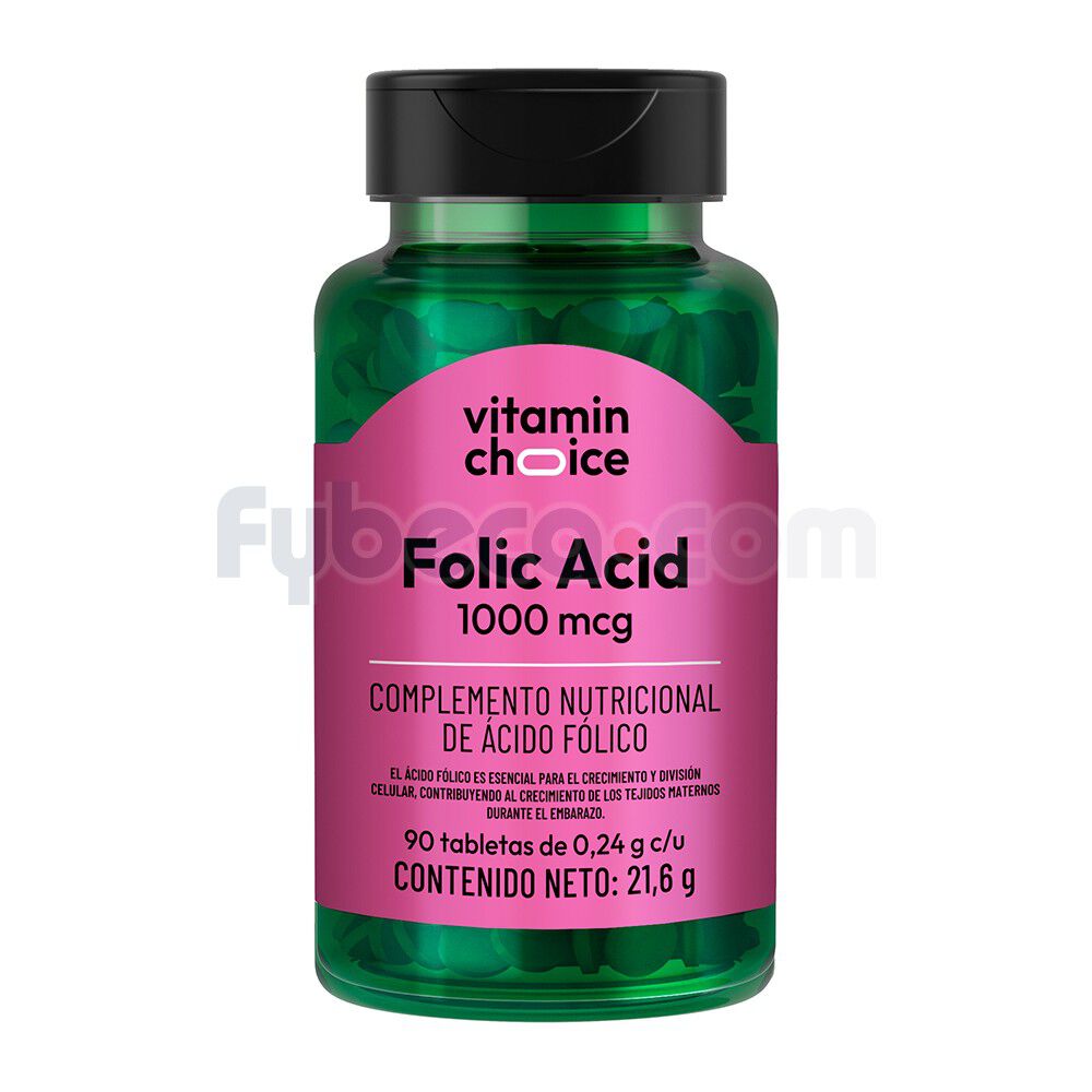 Ácido-Fólico-Vitamin-Choice-1000-Mcg-Frasco-imagen
