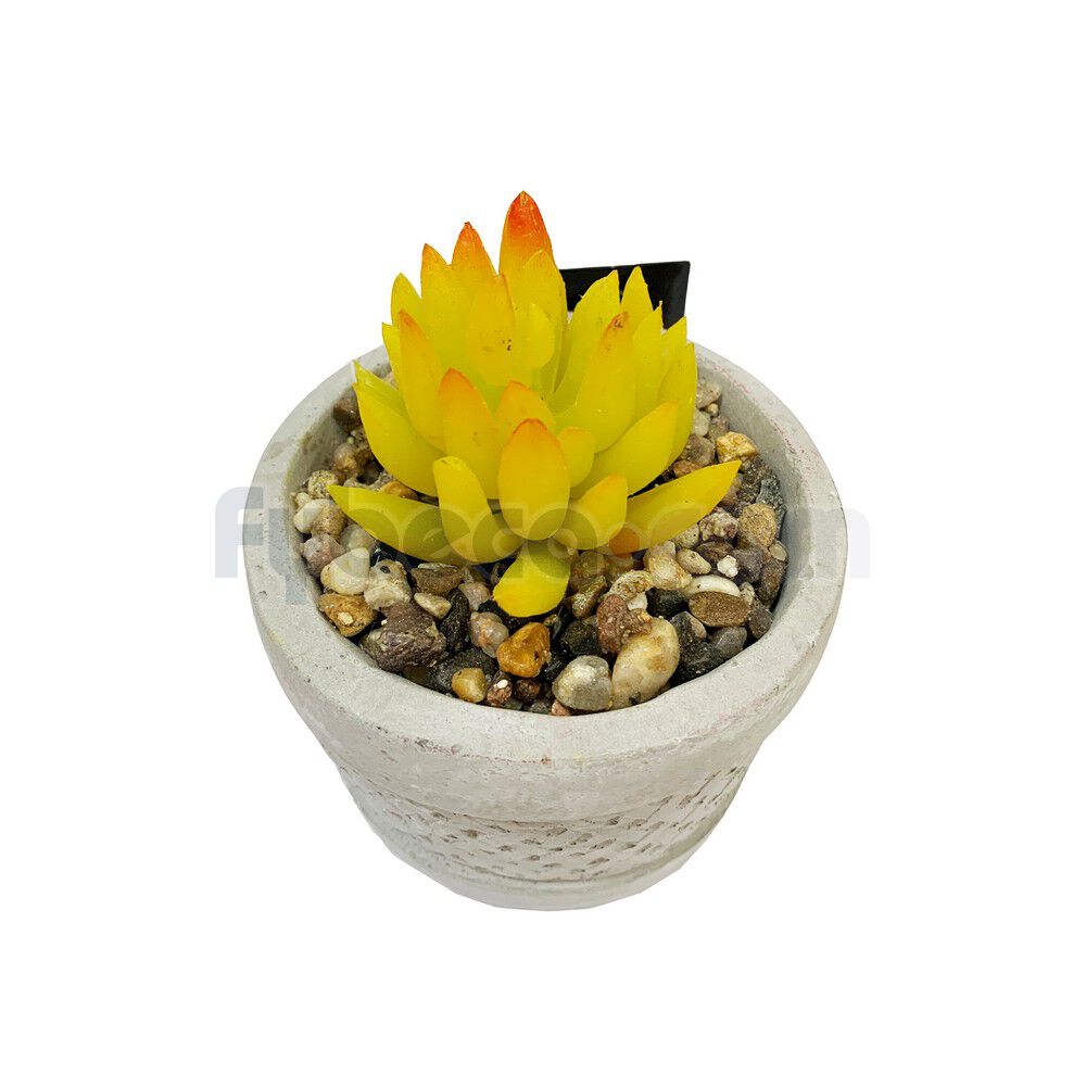 Planta-Artificial-con-Maceta-de-Cemento-Decorativa-Tonos-Amarillos-10.5x10x15-Cm-Unidad-imagen