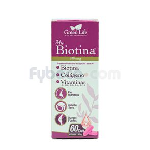 Biotina-Capsulas-Green-Life-F/60-Caps-imagen