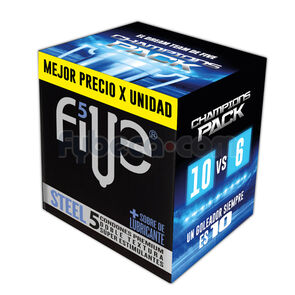 Champions-Pack-10-Preservativos-Five-Premium-Contiene-5-Skin-Y-5-Steel-imagen