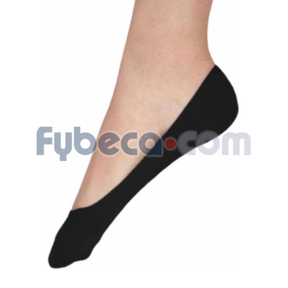 Medias Para Dama Balerina Ultra Invisible Color Negro M Unidad