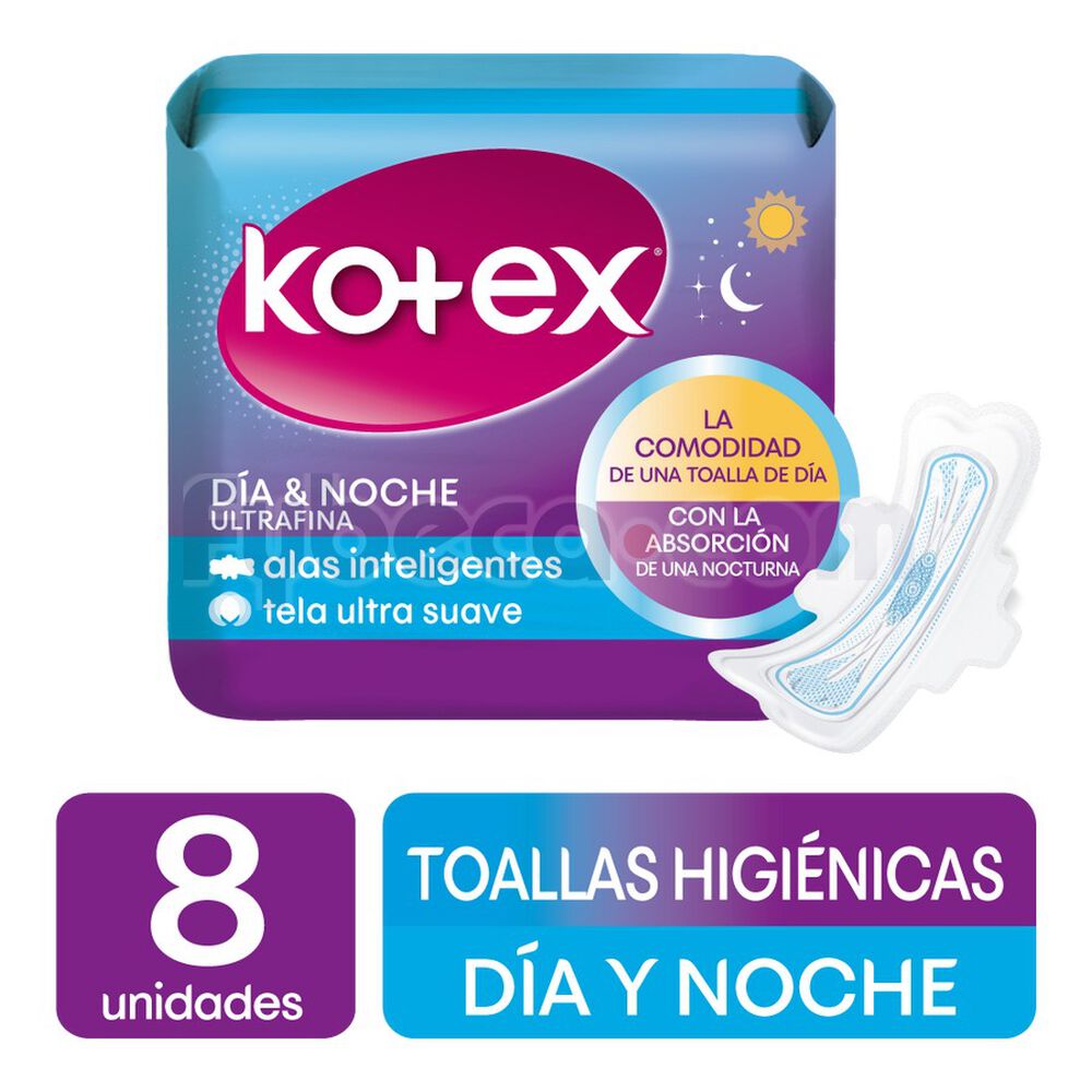 Toallas-Sanitarias-Kotex-Nocturna-Ultrafina-Día-Y-Noche-Paquete-imagen