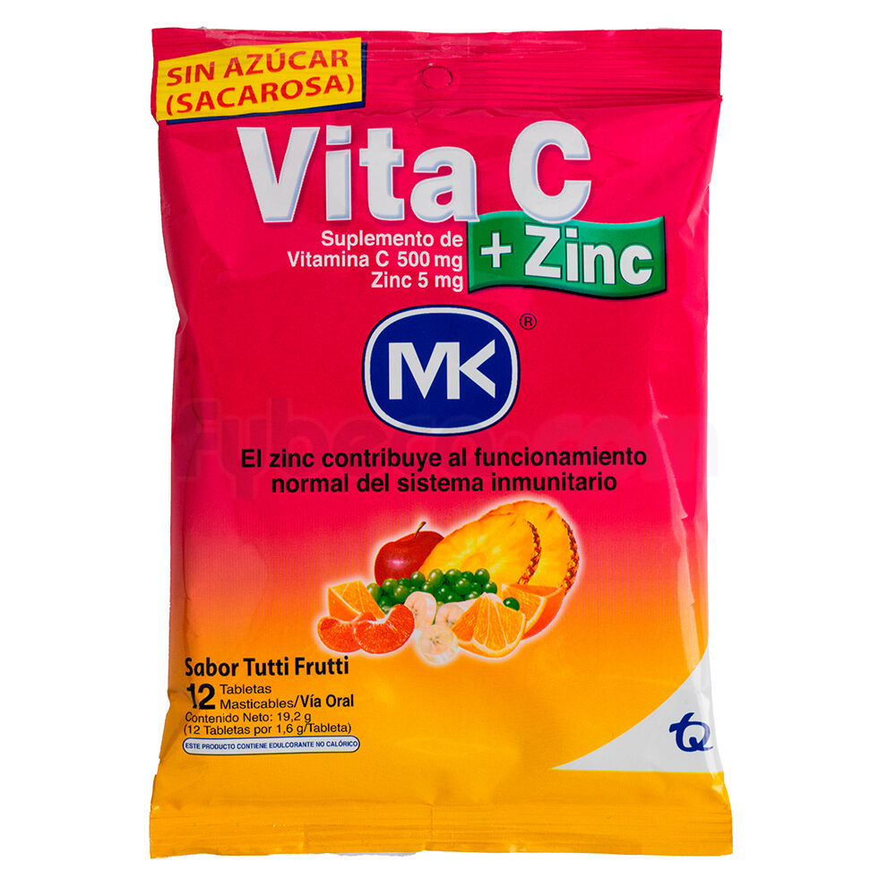 Vita-C-+-Zinc-(Mk)-Mast-T/Frutti-C/12-Sob-500-Mg-Suelta--imagen