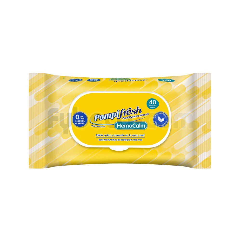 PAPEL-HIGIENICO-HÚMEDO-POMPIFRESH-HEMOCALM-40-UNIDADES-PAQUETE-imagen