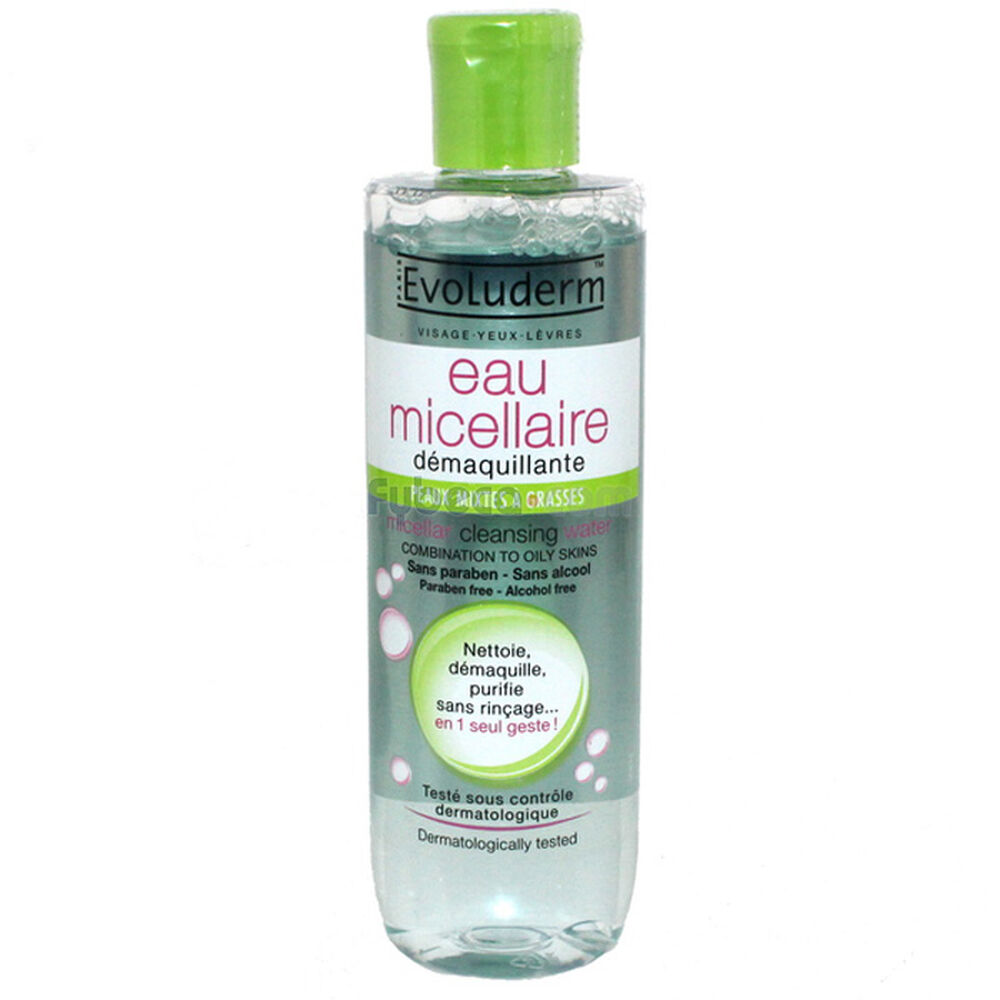 Agua Micelar Desmaquillante Evoluderm Piel Mixta o Grasa 250 Ml