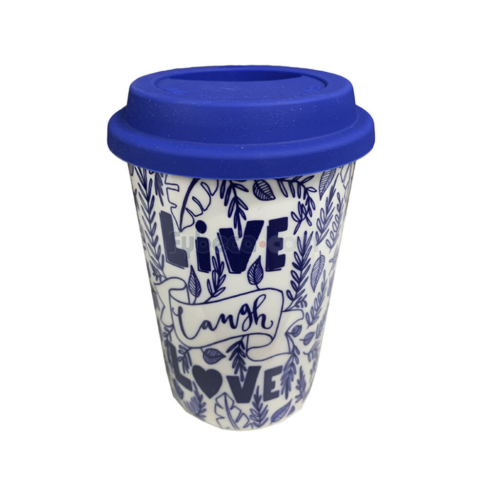 Vaso-Cerámica-Tapa-Azul-Diseño-Letras-Love-Unidad-imagen