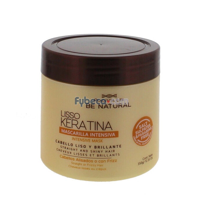 Tratamiento Be Natural Lisso Keratina 350 G Frasco | Fybeca