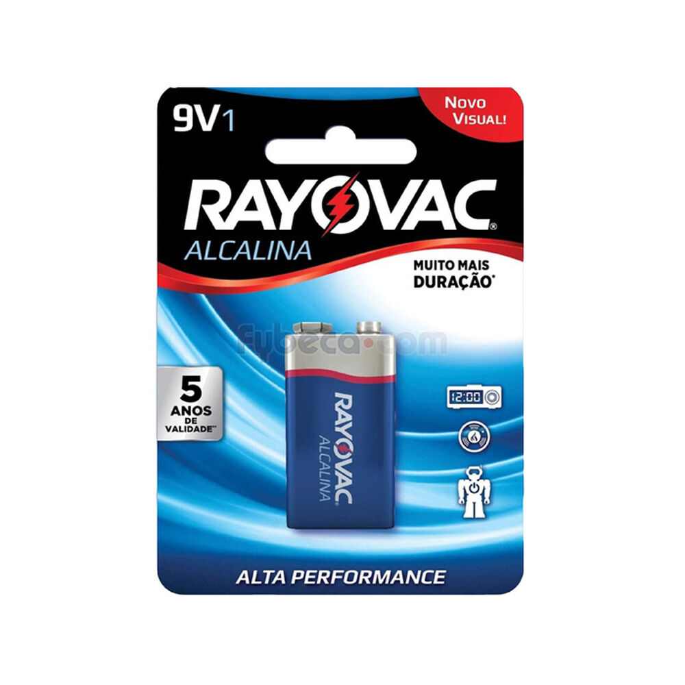 Pilas Alcalinas Rayovac 9V Unidad