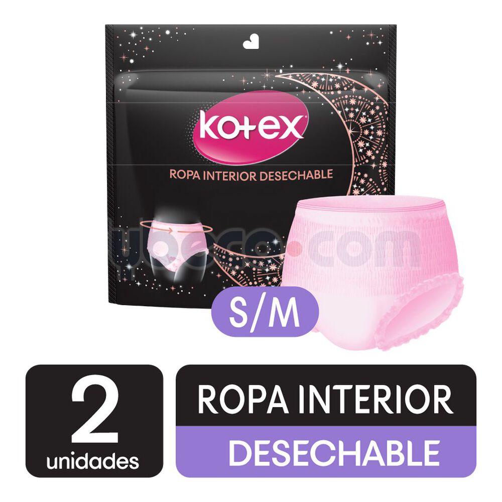 Ropa Interior Desechable Kotex S M Fybeca