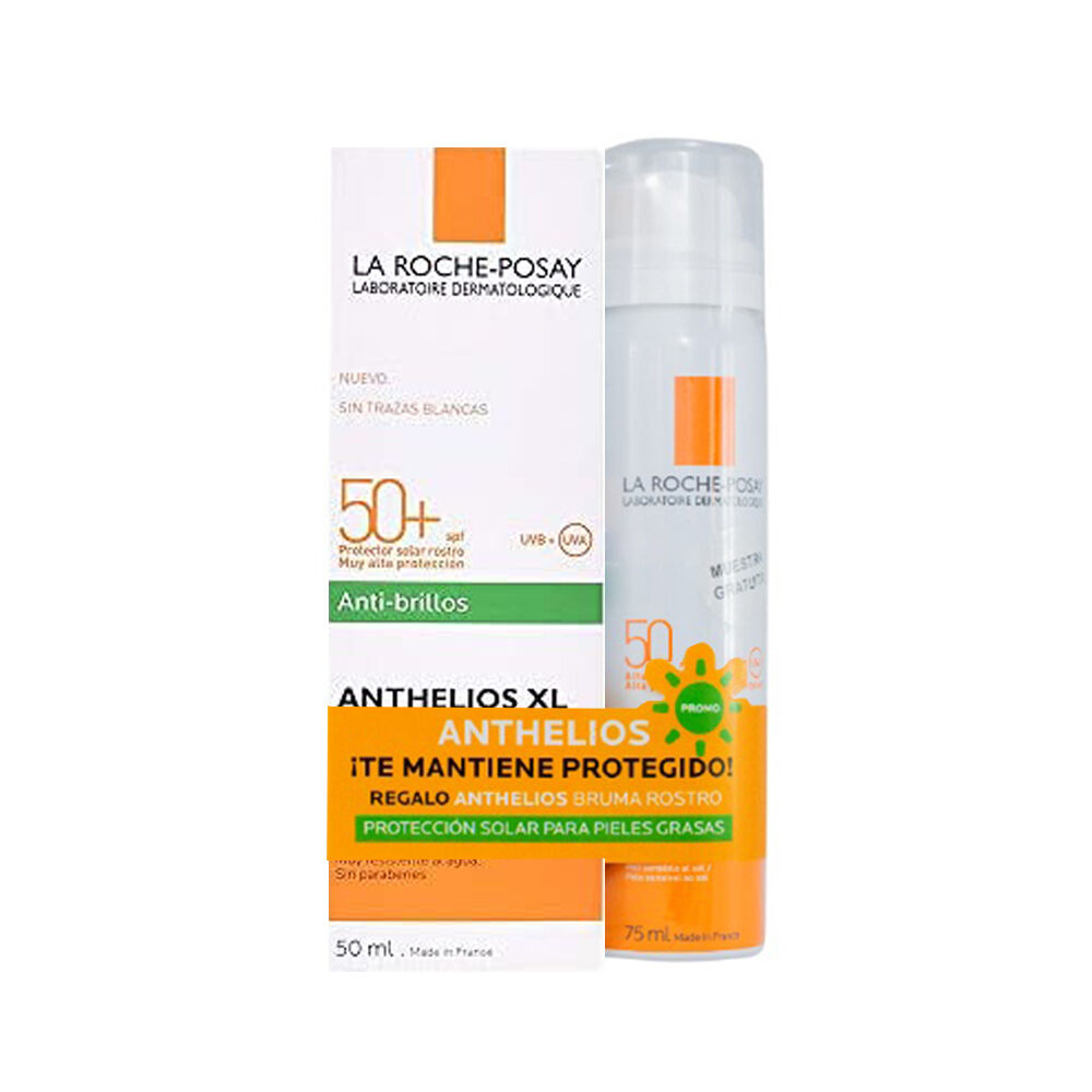 Protector-Solar-Anthelios-Anti-Brillo-+-Bruma-Rostro-Piel-Grasa-50-Ml-/-75-Ml-Paquete-imagen