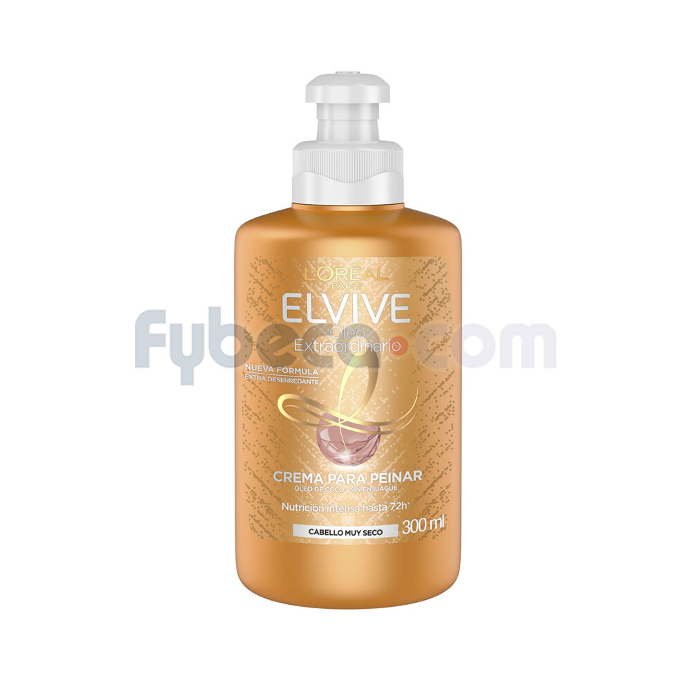 Crema-Para-Peinar-Elvive-L'Oreal-Paris-Óleo-Extraordinario-300-Ml-Unidad-imagen