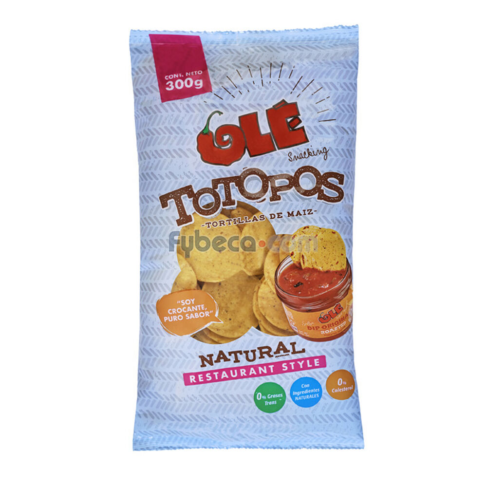 Tortillas-De-Maíz-Olé-Totopos-Natural-300-G-Unidad-imagen