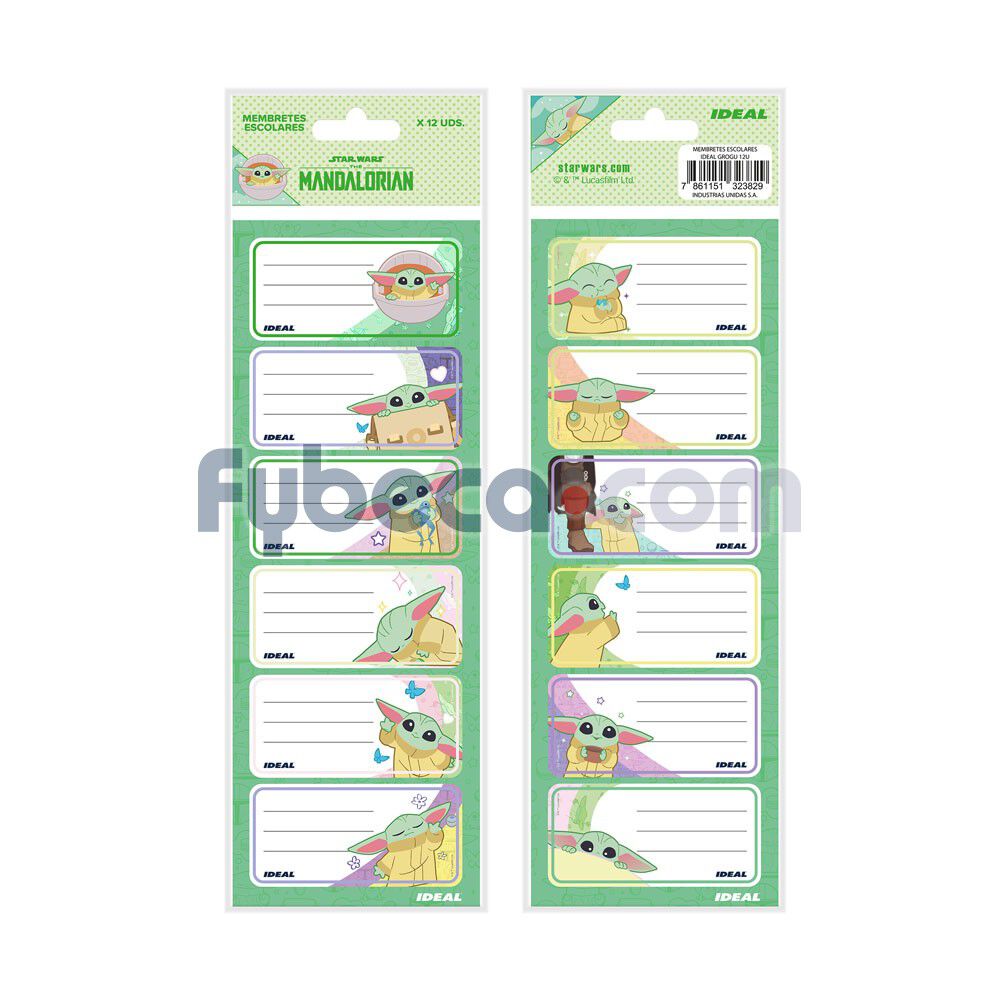 Membretes-Escolares-Ideal-Grogu-12-U-imagen