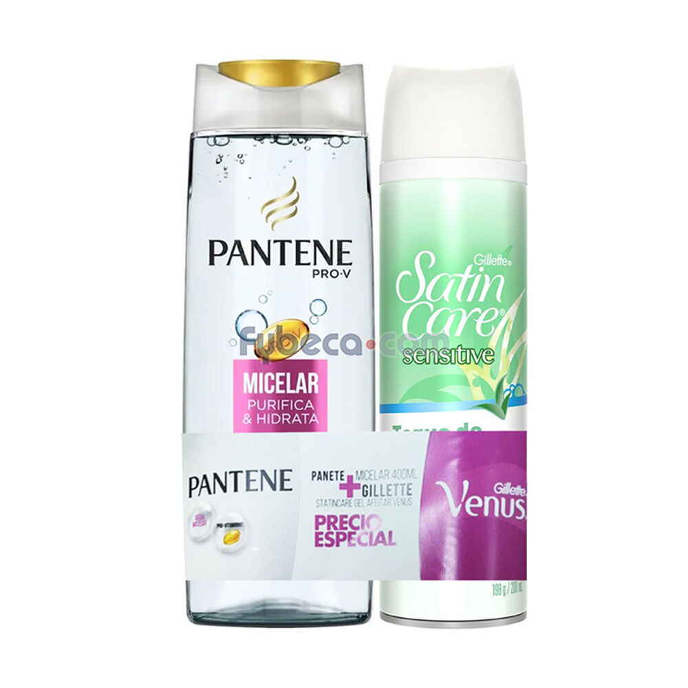 Shampoo-Micelar-Más-Gel-De-Afeitar-Venus-Satin-Care-Sensitive-400-Ml-/-200-Ml-Paquete-imagen