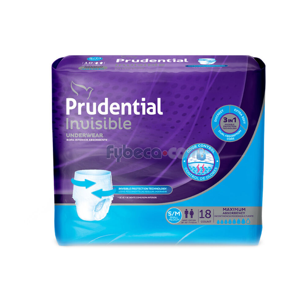 PAÑALES-PRUDENTIAL-INVISIBLE-S/M-EN-P-PAQUETE-imagen