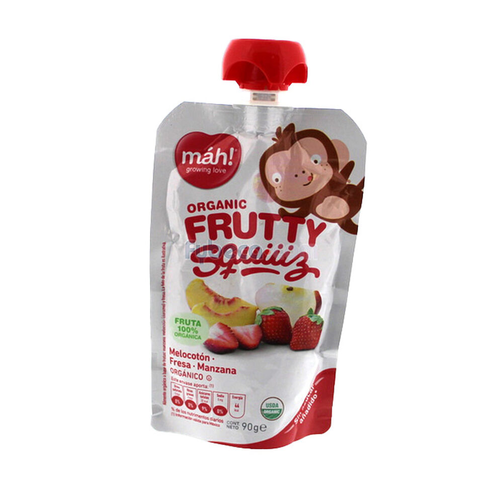 Compota-Máh!-Orgánico-Melocotón-/-Fresa-/-Manzana-90-G-Unidad-imagen