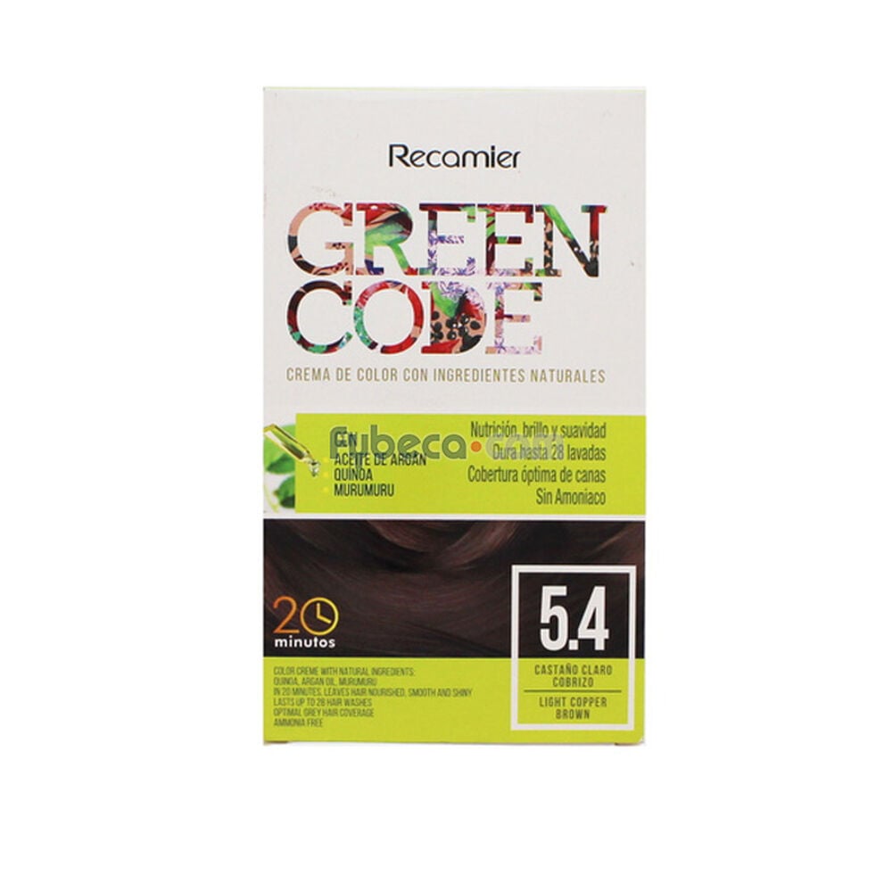 Crema-De-Color-Green-Code-Castaño-Claro-Cobrizo-5.4-50-G-Caja-imagen