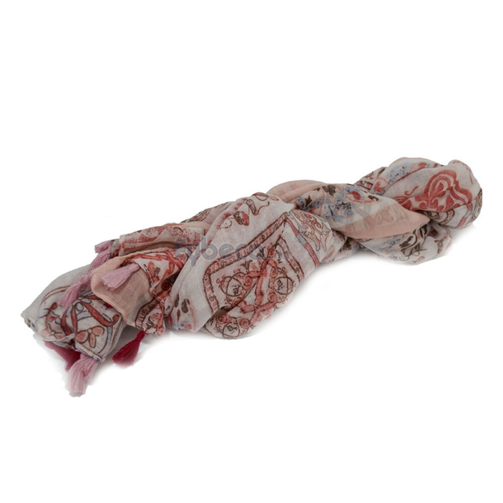 Bufanda-Estampado-Diseño-Ornamental-Conchevino-y-Coral-Unidad-imagen