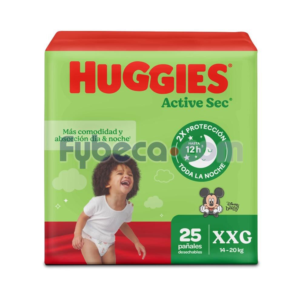 Pa&ntilde;ales-Huggies-Active-Sec-Xtra-Flex-XXG-Paquete-imagen