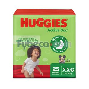 Pa&ntilde;ales-Huggies-Active-Sec-Xtra-Flex-XXG-Paquete-imagen