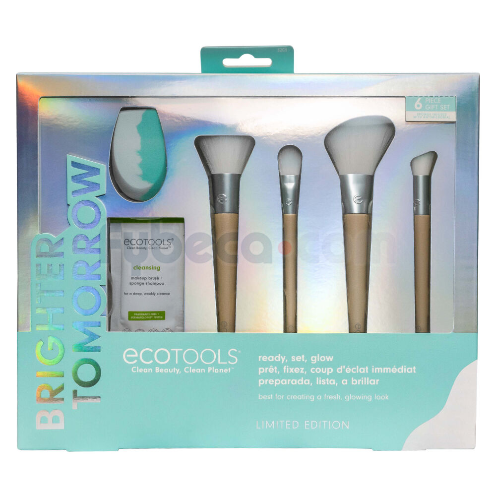 ECOTOOLS Brighter Tomorrow Set – Augen-Make-up-Pinsel Für Strahlenden Look