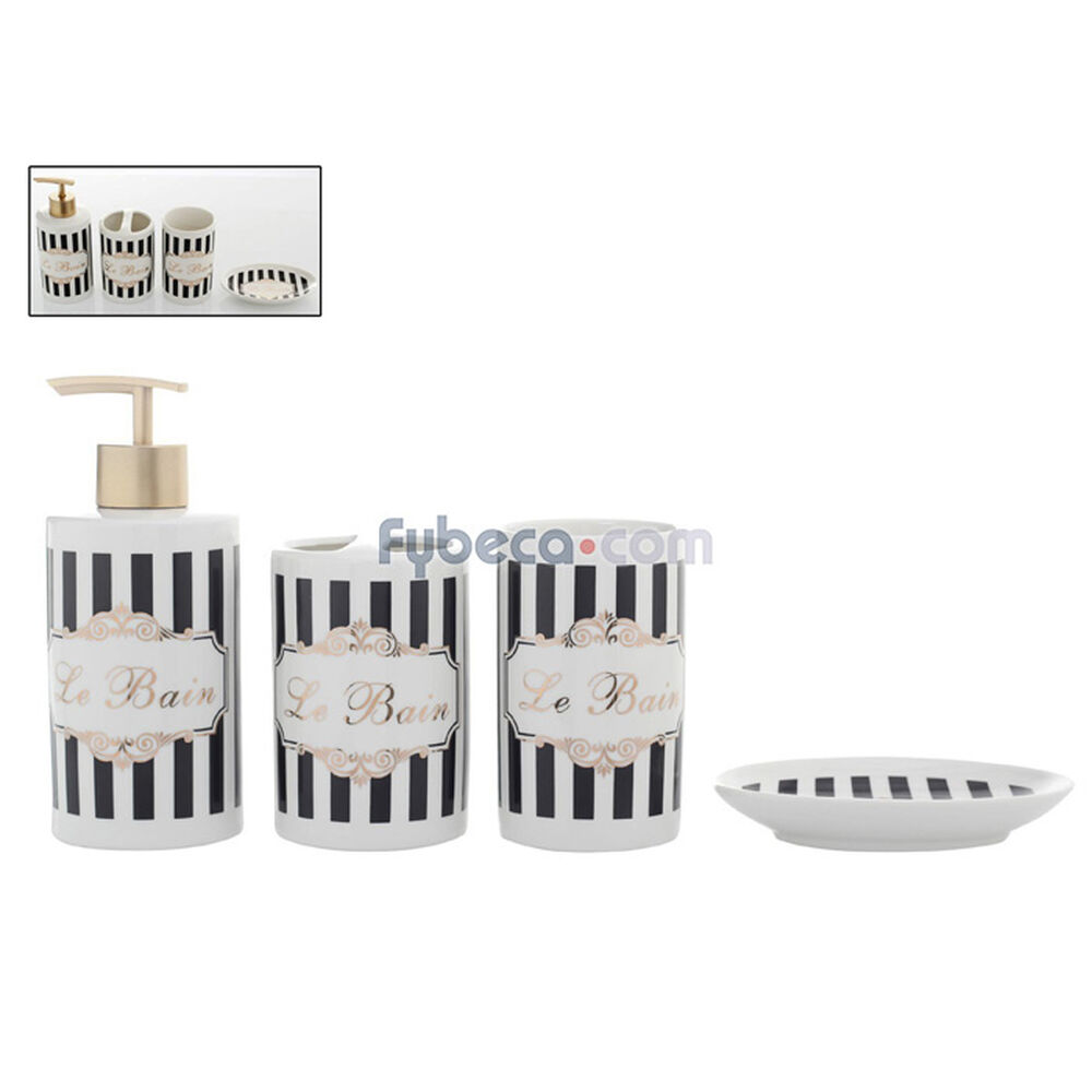 Set-De-Baño-4-Piezas-Diseño-Líneas-Verticales-Paquete-imagen