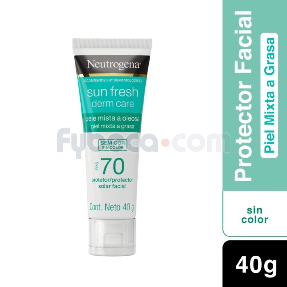 Protector-Solar-Facial-Neutrogena-Sun-fresh-Derm-care-Sin-color-FPS-70-40g-imagen-1