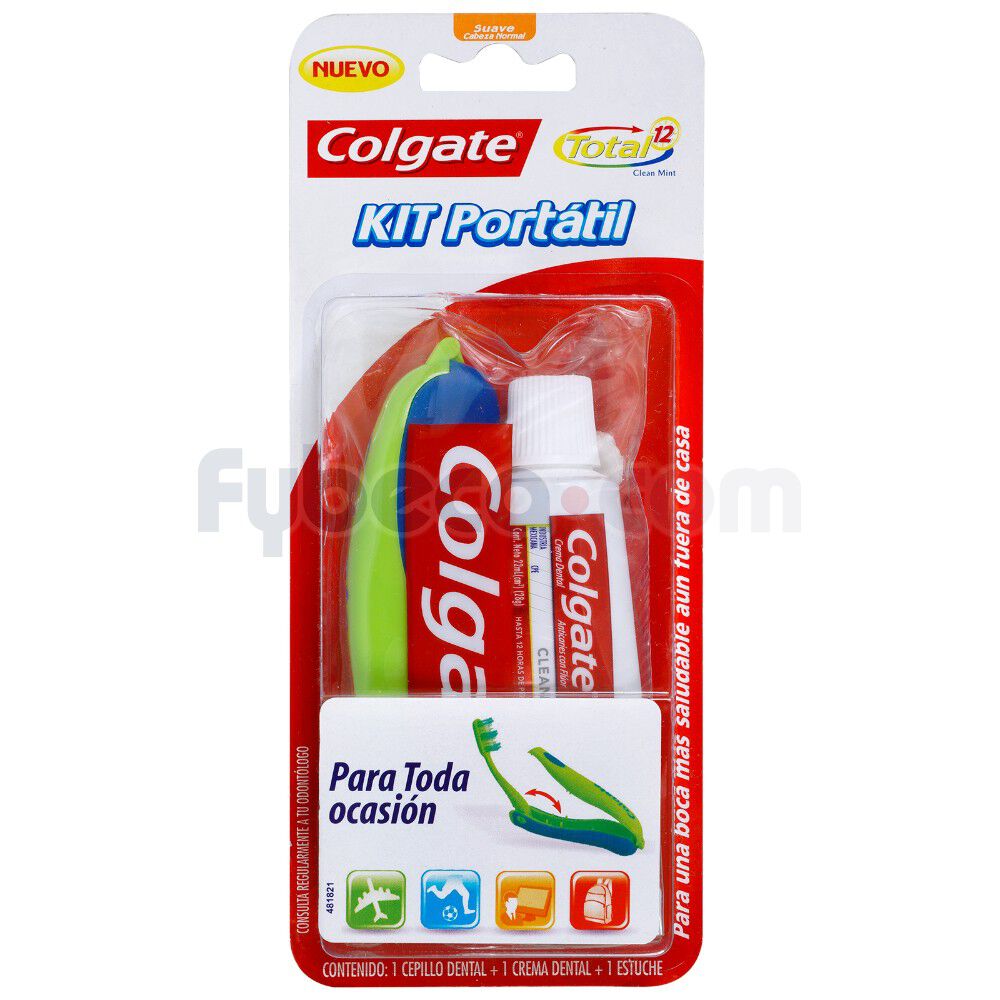 Kit Portátil Colgate Cepillo + Pasta Dental Paquete