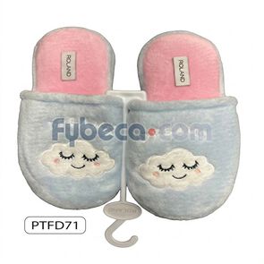 Pantufla-Dama-Planta-De-Eva--Celeste-Nubes-T-36-imagen