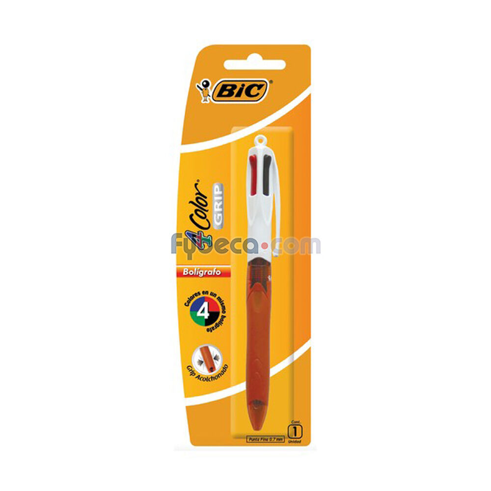 Esfero-Bic-4-Color-Grip-Medium-&-Fine-Unidad-imagen