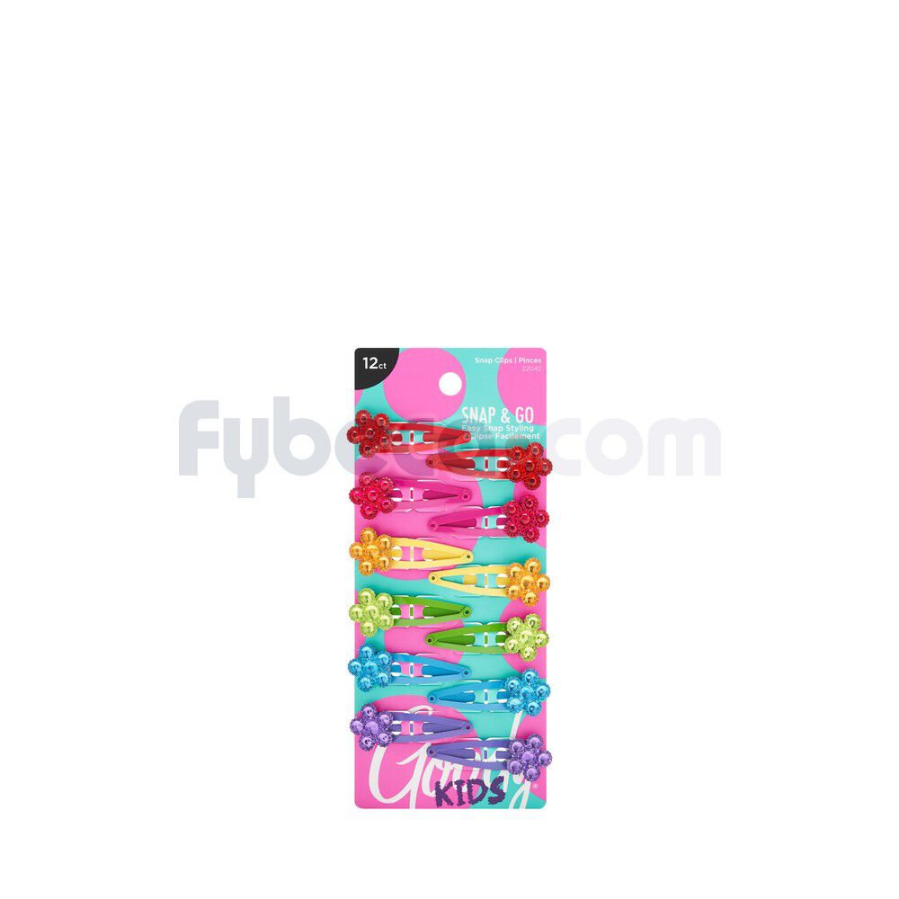 Vinchas-Goody-Ninas-22042-Clips-X12-Flores-Colores-imagen
