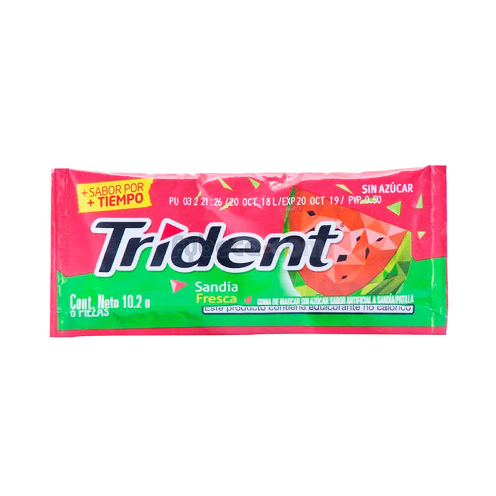 Chicle-Trident-Sin-Azúcar-Sandía-10.2-G-Unidad-imagen