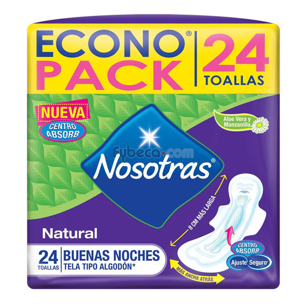 Toallas Sanitarias Nosotras Buenas Noches Paquete | Fybeca