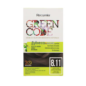 Crema-De-Color-Green-Code-Rubio-Claro-Cenizo-Profundo-8.11-50-G-Caja-imagen
