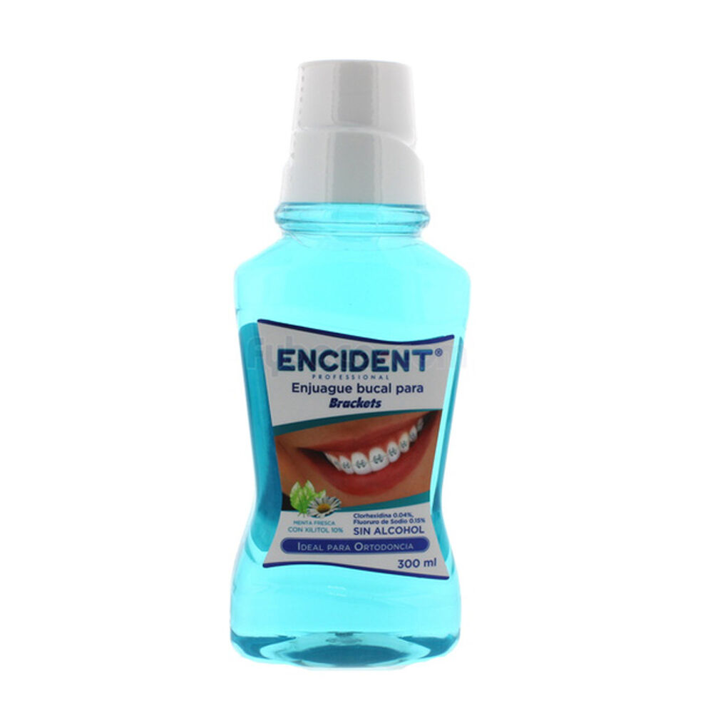 Enjuague-Bucal-Medicado-Encident-Brackets-300-Ml-Frasco-imagen