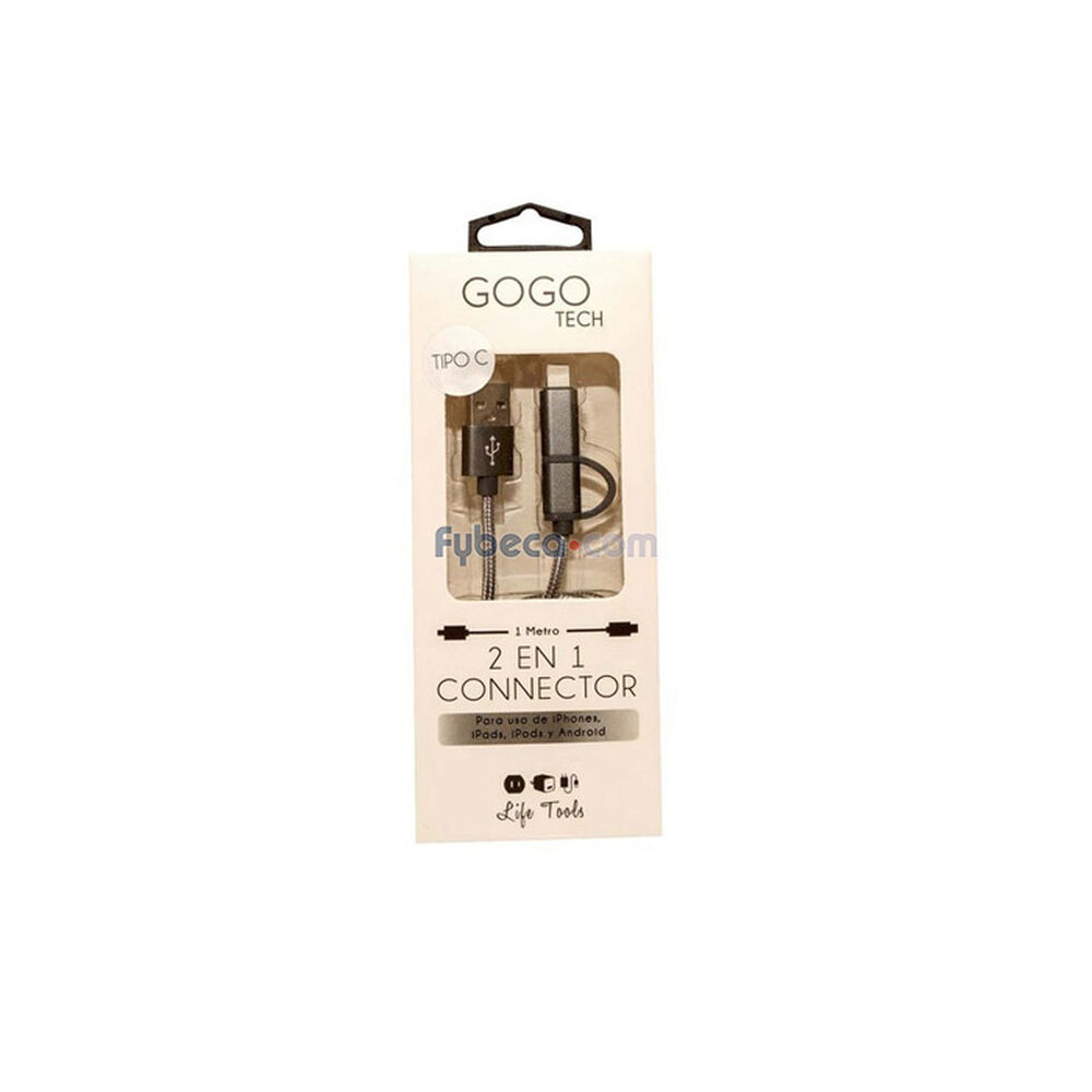 Cable-2-En-1-Tipo-C-Y-Lightning-Plateado-1-Metro-Unidad-imagen