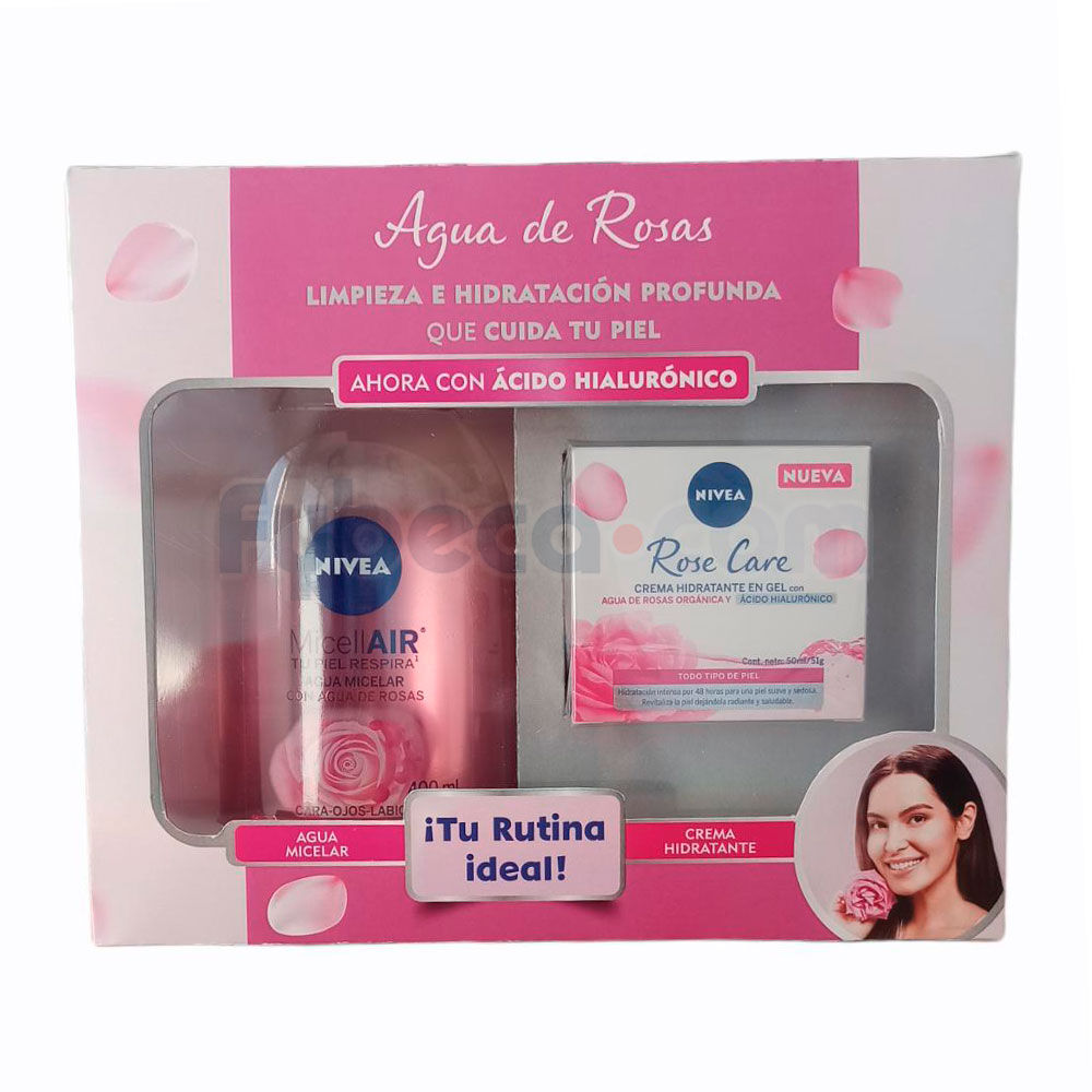 Agua-De-Rosas-Nivea-Crema-Hidratante--Y-Agua-Micelar-50-Ml-/-400-Ml-Paquete-imagen