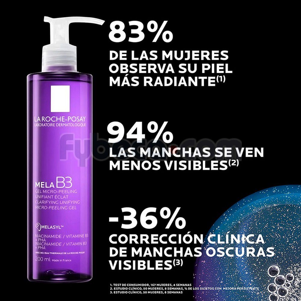 La-Roche-Posay-Mela-B3-Gel-Limpiador-Microexfoliante-unificador-200ml-imagen-4
