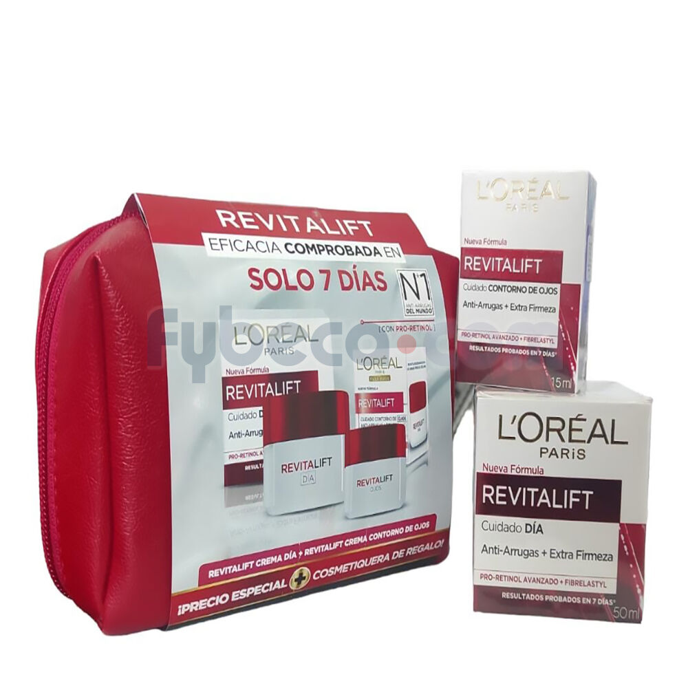 Crema-De-Día-+-Contorno-De-Ojos-Revitalift-+-Cosmetiquera-50-Ml-/-15-Ml-Paquete-imagen