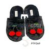Pantufla-Dama-Planta-De-Eva-Negra-Con-Cerezas-T-37-imagen
