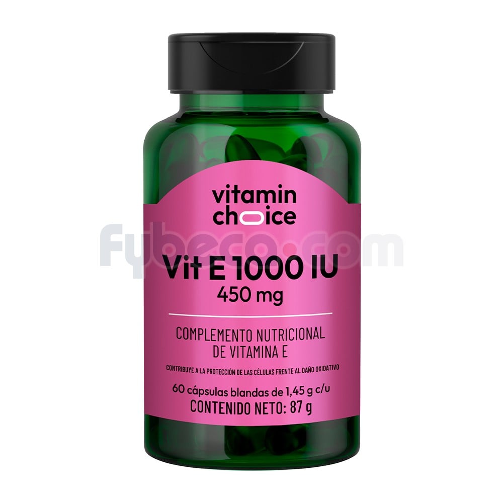 Vitamina E 1000 UI - 60 cpsulas blandas - Fybeca